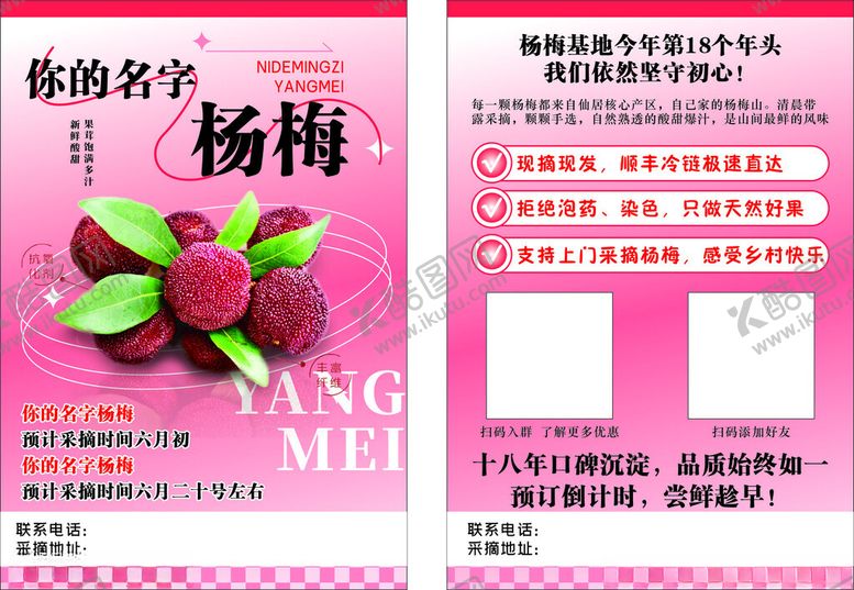编号：26316606250147375677【酷图网】源文件下载-杨梅