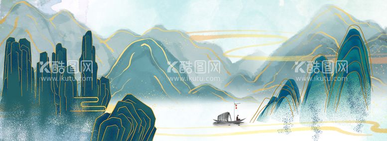 编号：66163211220412245451【酷图网】源文件下载-山水画背景