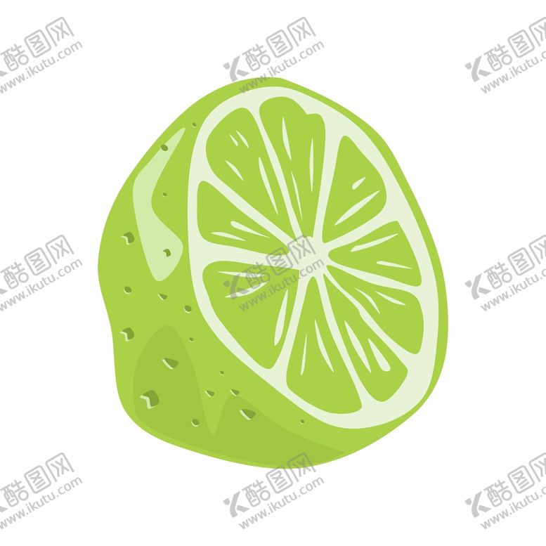 编号：44647702092204378648【酷图网】源文件下载-手绘矢量绿色柠檬