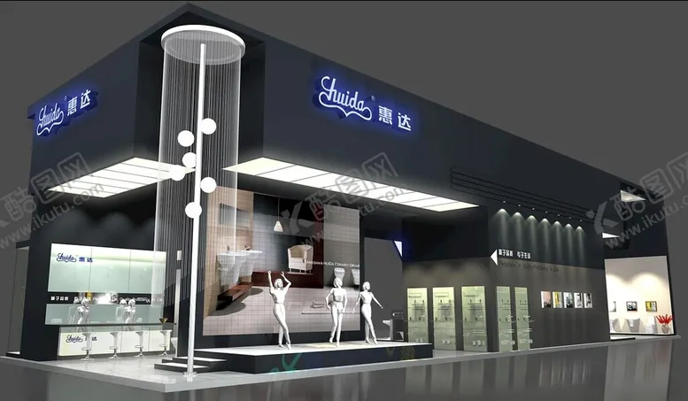 编号：88974402181057379590【酷图网】源文件下载-展览3D模型四面开口MAX