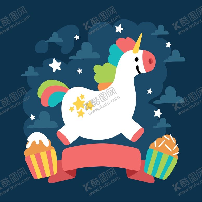 编号：21659709131330570456【酷图网】源文件下载-卡通独角兽