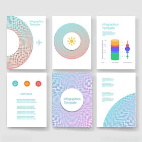 多彩几何风格创意卡片设计