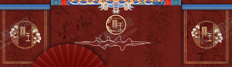 编号：44758510070637589379【酷图网】源文件下载-红色新中式婚礼图片