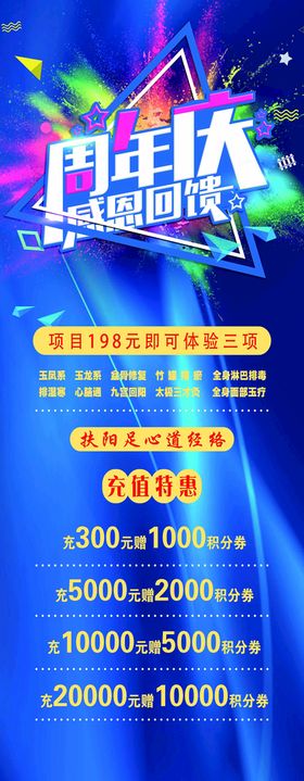 编号：49618709302110036425【酷图网】源文件下载-一周年扶阳足心道经络展架