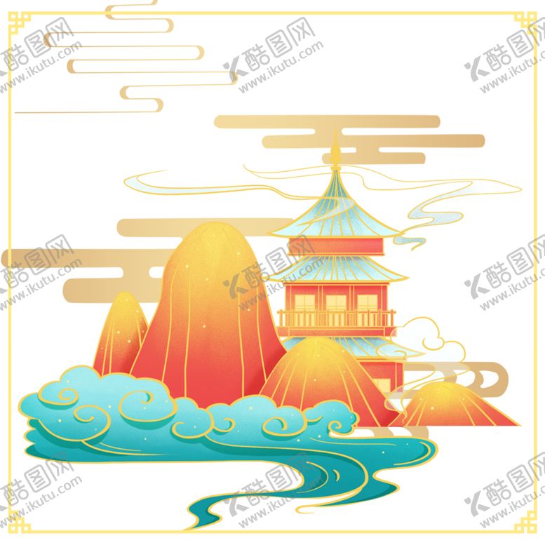 编号：50323805110603352158【酷图网】源文件下载-山祥云楼阁