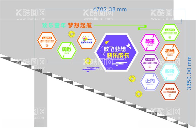 编号：80701303190733039192【酷图网】源文件下载-培训部楼梯展板