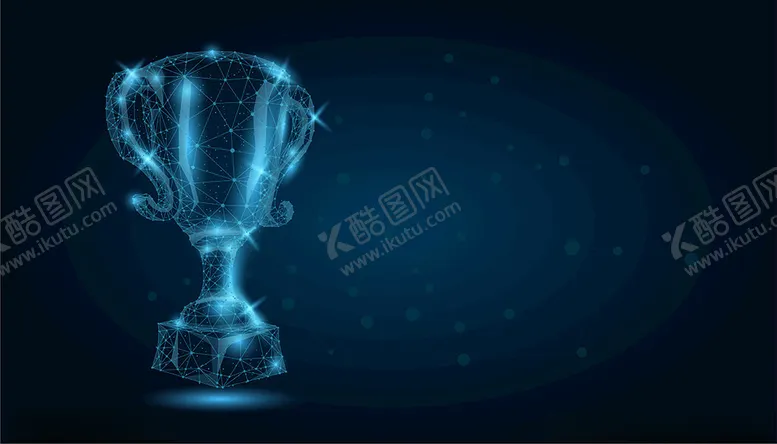 编号：23573902142232141712【酷图网】源文件下载-矢量蓝色奖杯
