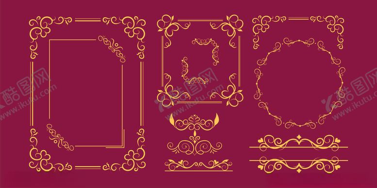 编号：79324611020413249217【酷图网】源文件下载-花纹边框