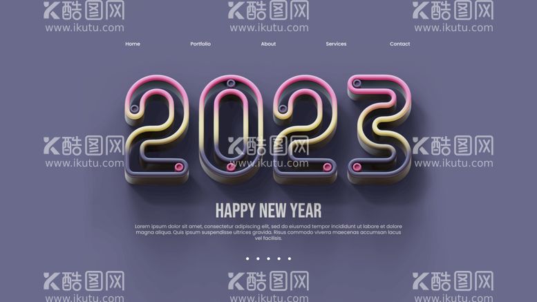 编号：99258010180718123363【酷图网】源文件下载-创意2023年新年兔年数字字体