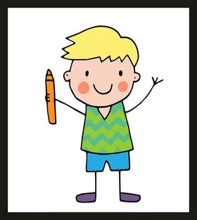 手绘男人男孩卡通动画卡通动画