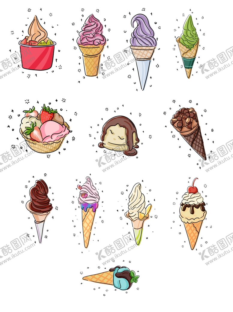 编号：92090909291246539355【酷图网】源文件下载-冰淇淋