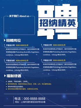 招聘海报人才商场超市企业