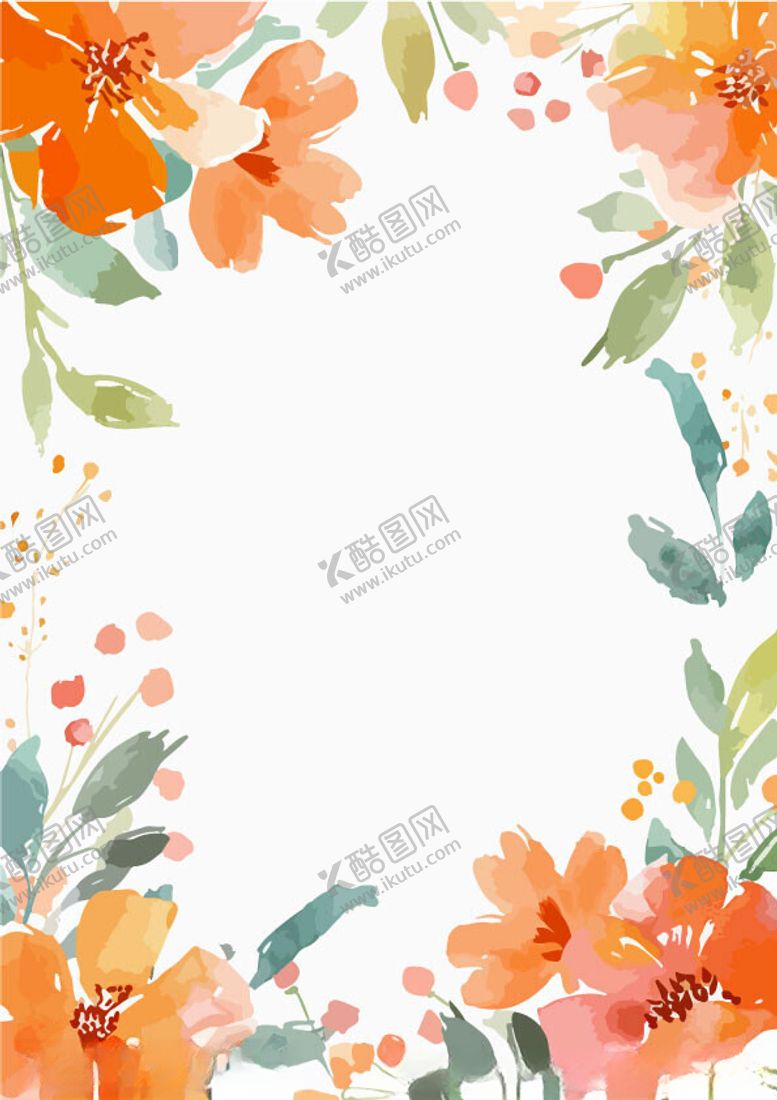 编号：85340602161820327430【酷图网】源文件下载-水彩花框