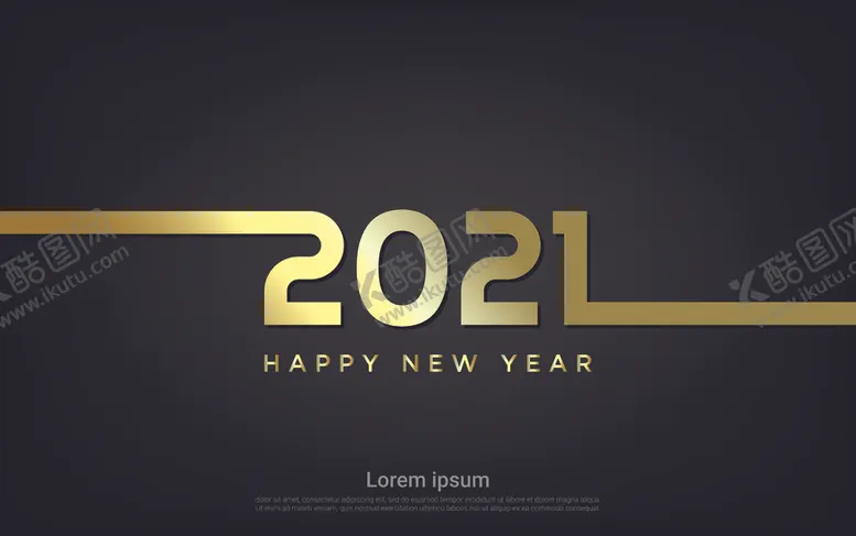 2021牛年数字体设计新素材立体