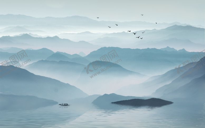 编号：71466805290914538843【酷图网】源文件下载-水墨群山