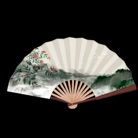 国潮风元素人物仙鹤祥云中式