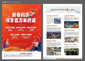 橙色地产促销a3单页海报