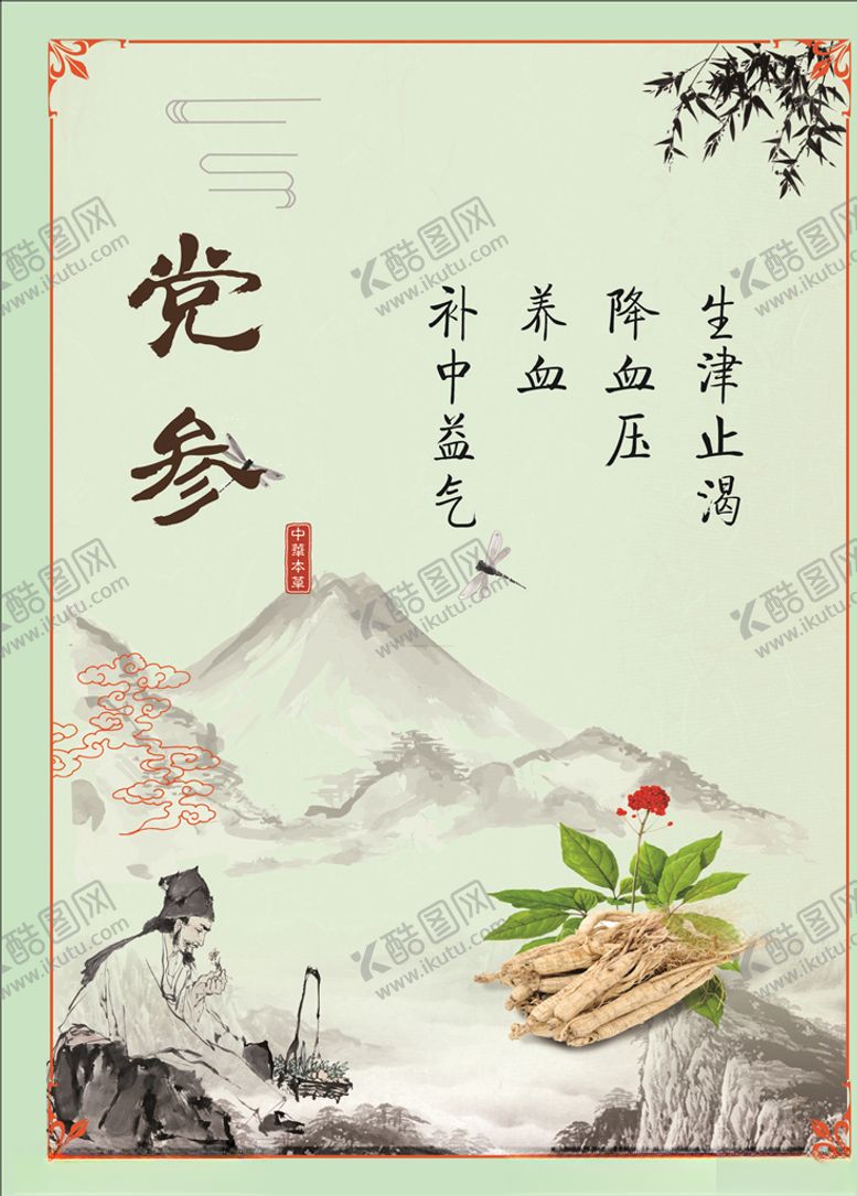 编号：38265509210342279294【酷图网】源文件下载-中药药材党参