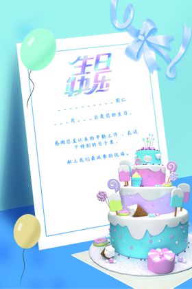 生日快乐创意海报 