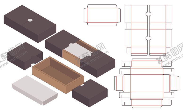 编号：84347810111642507084【酷图网】源文件下载-纸质包装盒刀模设计图