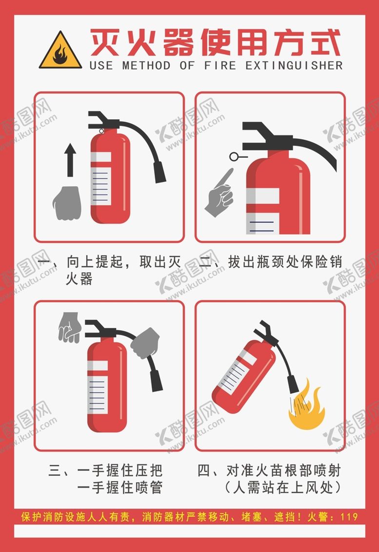 编号：87430509170134266945【酷图网】源文件下载-灭火器使用方法
