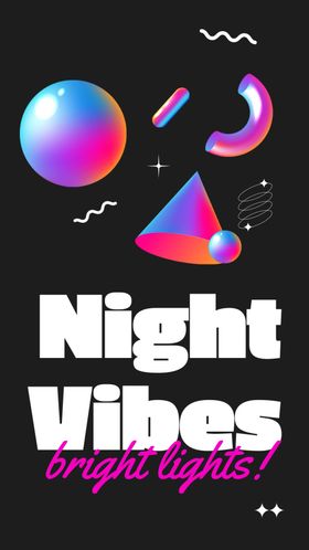 夜之氛围动感霓虹图案