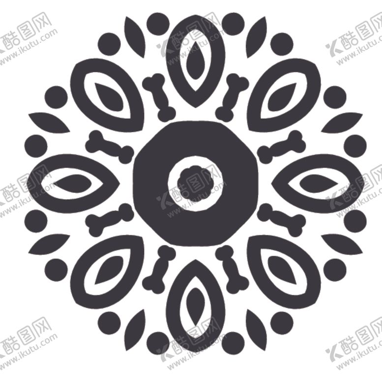 编号：18340809110549574425【酷图网】源文件下载-黑白简约花纹图案设计