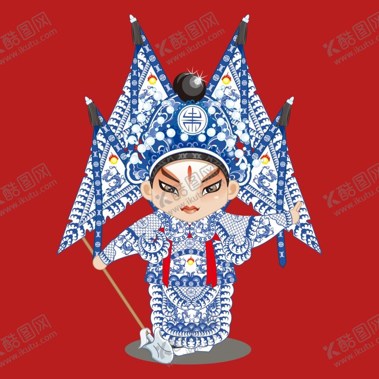 编号：30766701150114366087【酷图网】源文件下载-手绘京剧人物