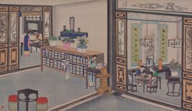 红楼梦场景精美工笔画