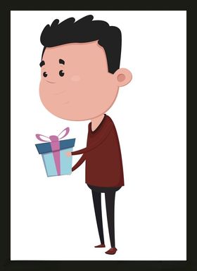 手绘男人男孩