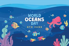 世界海洋日海底奇幻景象