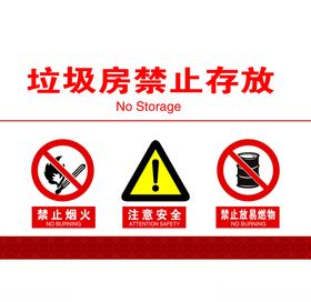 垃圾房禁止标识