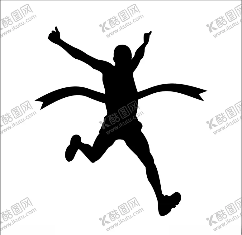 编号：73034910281323194133【酷图网】源文件下载-冲刺的人剪影