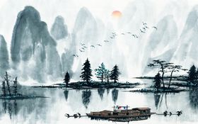 水墨背景墙