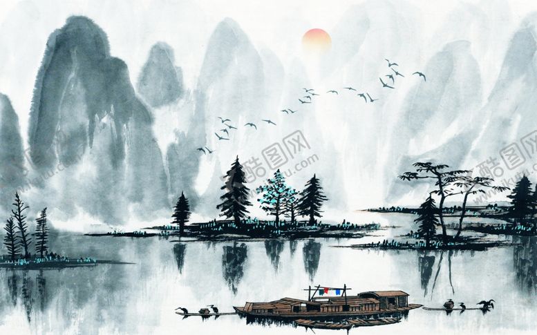 编号：82365805092125202244【酷图网】源文件下载-水墨背景墙