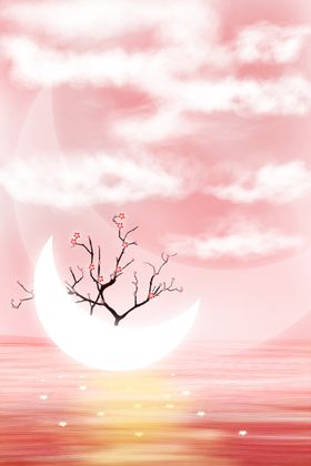梦幻插画卡通风景插画