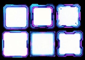 炫彩发光边框设计元素