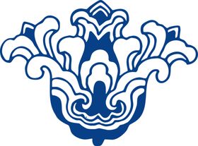 青花瓷图案器中国画鸟陶古董