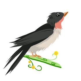 立春燕子插画