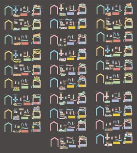 成果集市门头与摊位设计