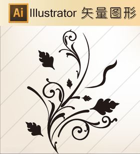 花草剪纸花草壁纸简洁手绘