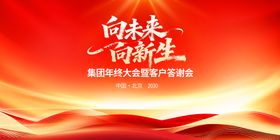 年终会议红金活动展板