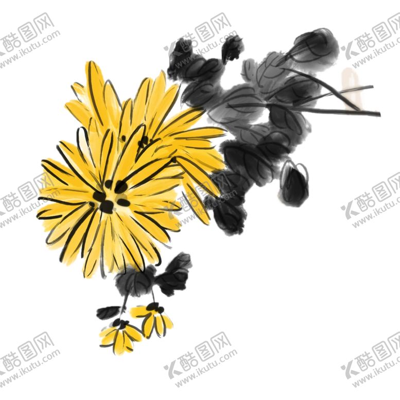 编号：70620409240005374447【酷图网】源文件下载-墨菊