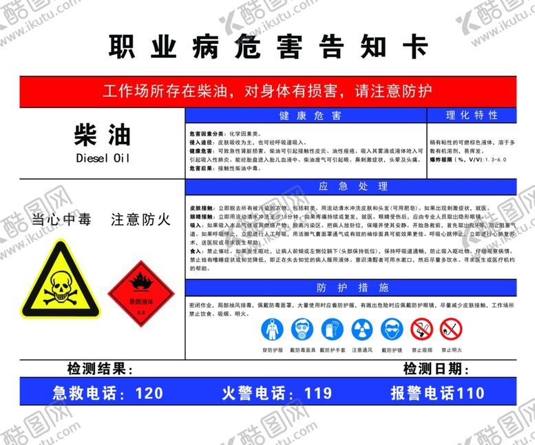 编号：82079207020731153234【酷图网】源文件下载-职业病危害告知卡