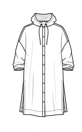 服装款式长带帽T恤