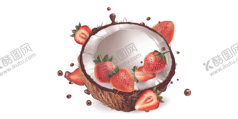编号：69464710080829403597【酷图网】源文件下载-草莓椰子