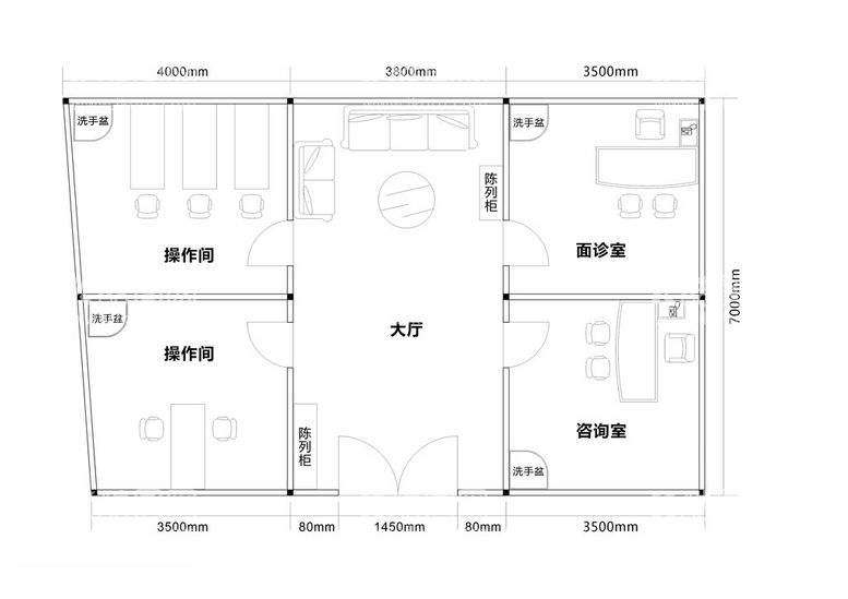 编号：26276902101846081879【酷图网】源文件下载-医疗平面图