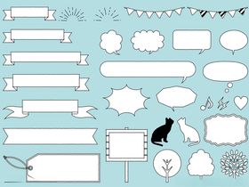 多样装饰标签与图标集合