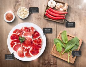 美食海报图片牛肉涂鸦物火锅