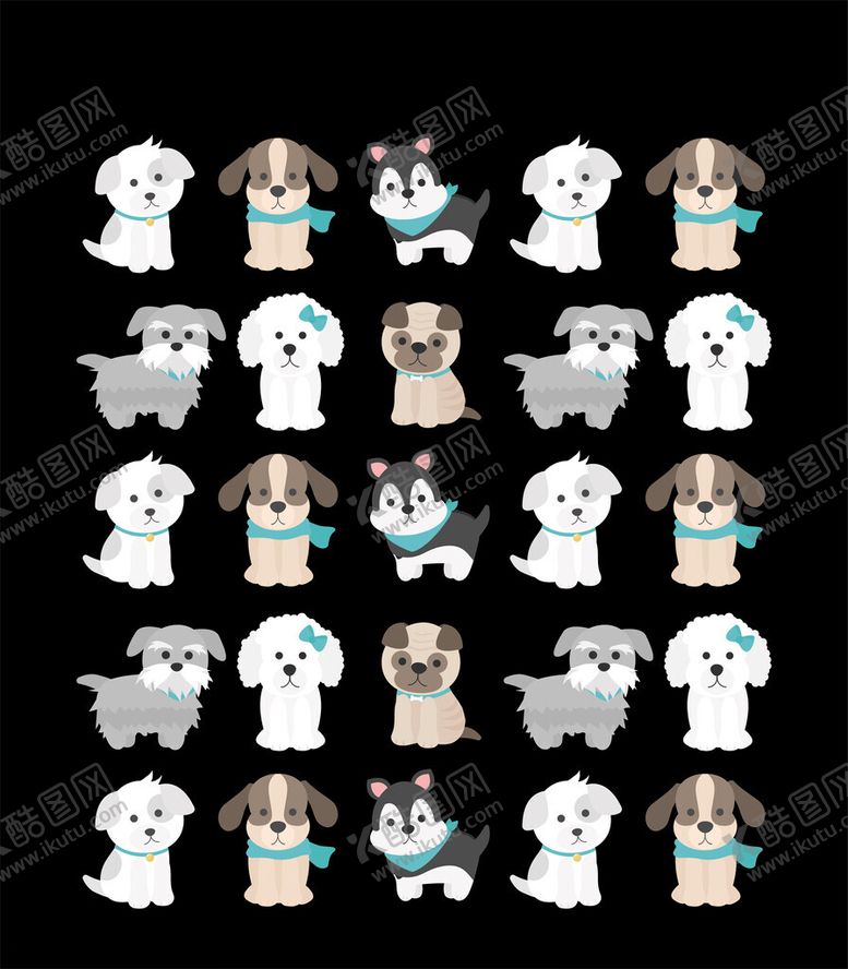编号：25984911142033193292【酷图网】源文件下载-狗狗卡通图案